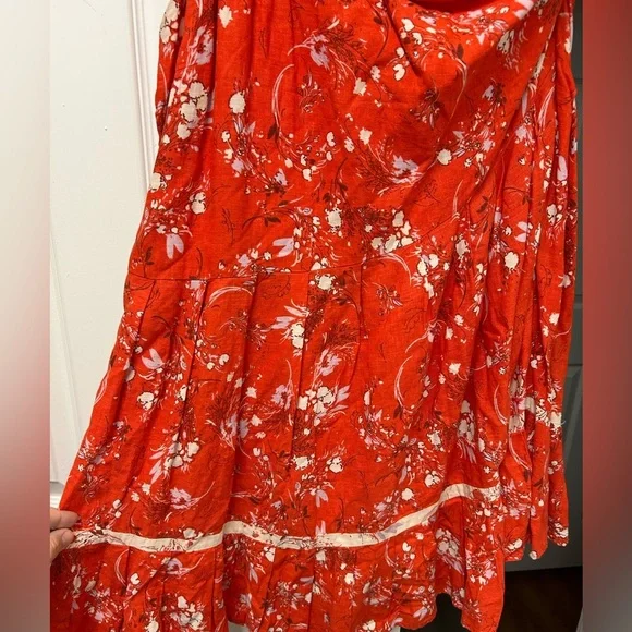 Free People All Mine One-Shoulder Mini Dress | Cherry Combo | Size L - Picture 4 of 11